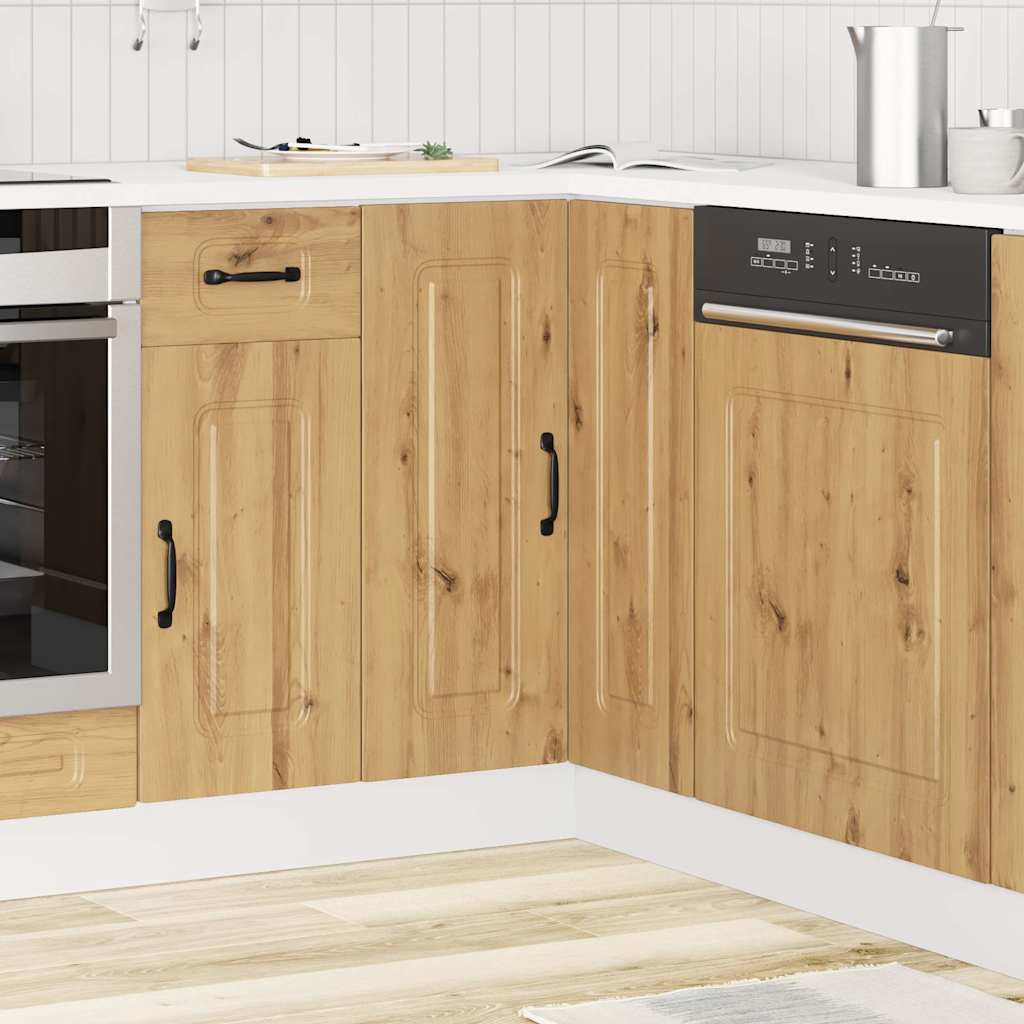 Móveis de canto baixo Kalmar Kitchen Artisanal Oak Wood