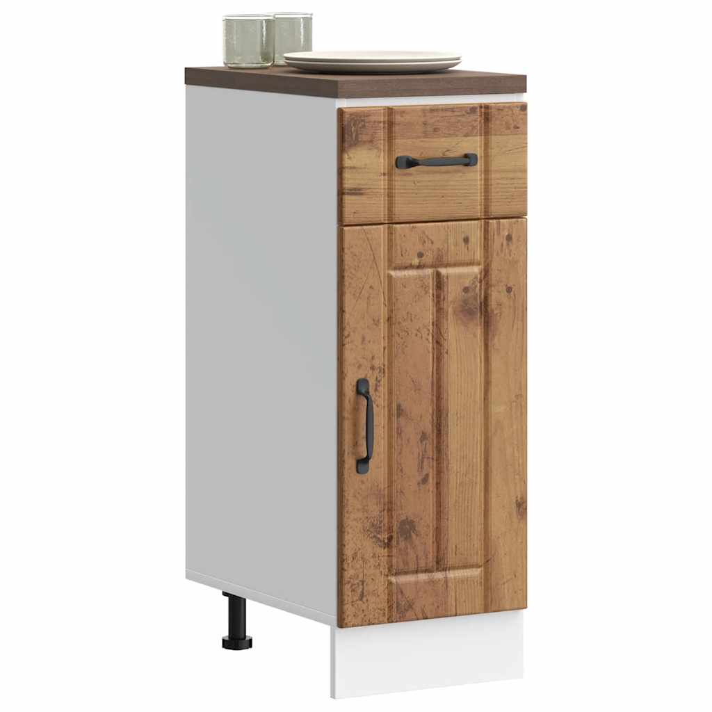 Low kitchen furniture Lucca Vieja wood