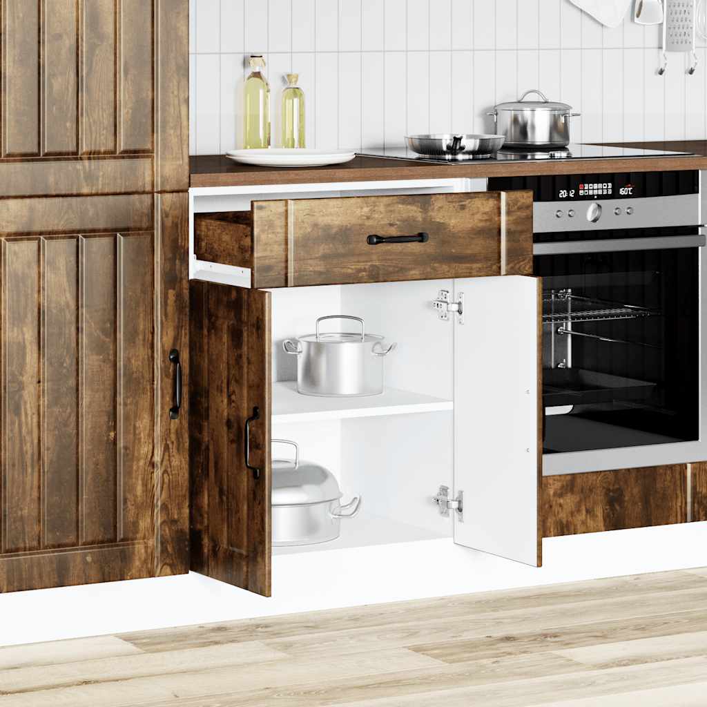 Low kitchen furniture Lucca Roble Smoked