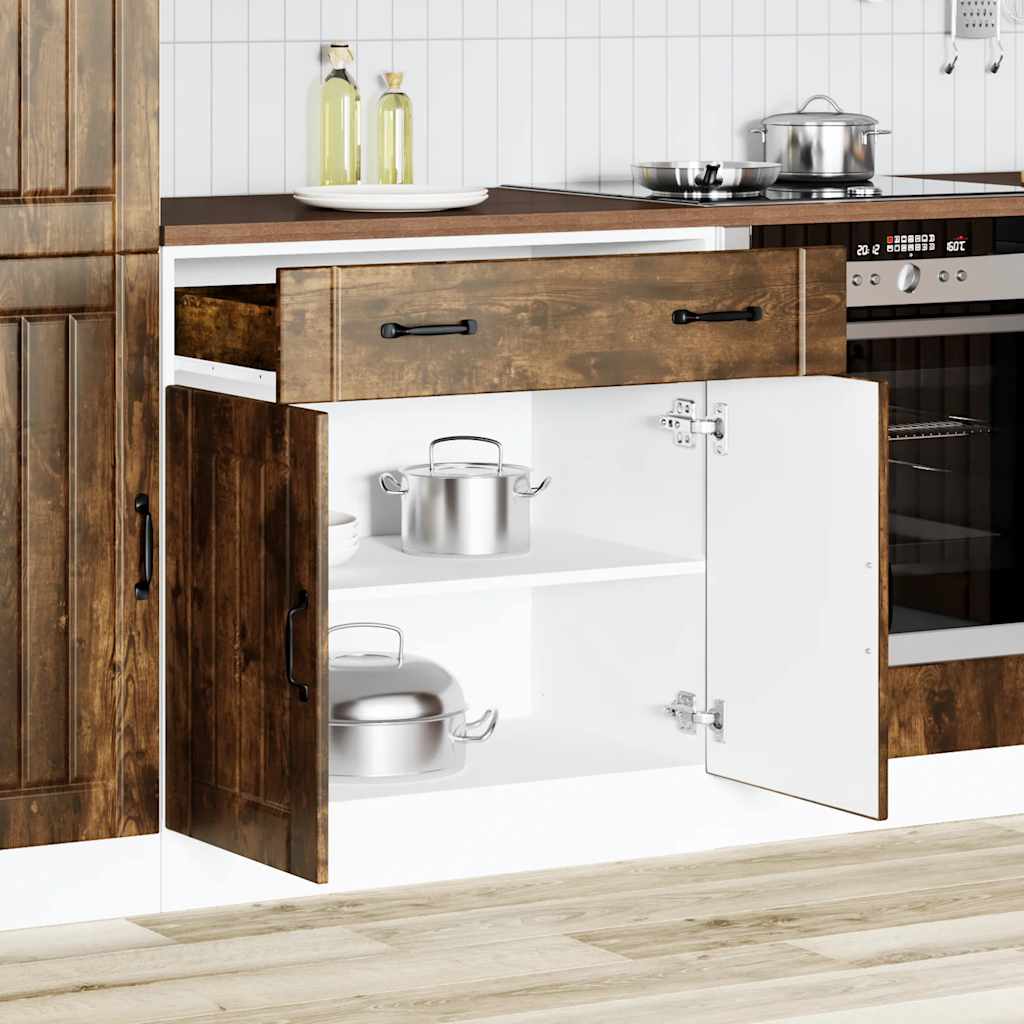 Vetonek Mueble bajo de cocina Lucca roble ahumado