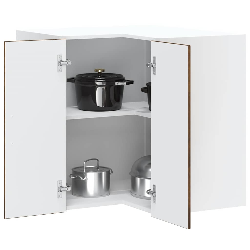 Vetonek Mueble de cocina esquina pared Lucca roble ahumado