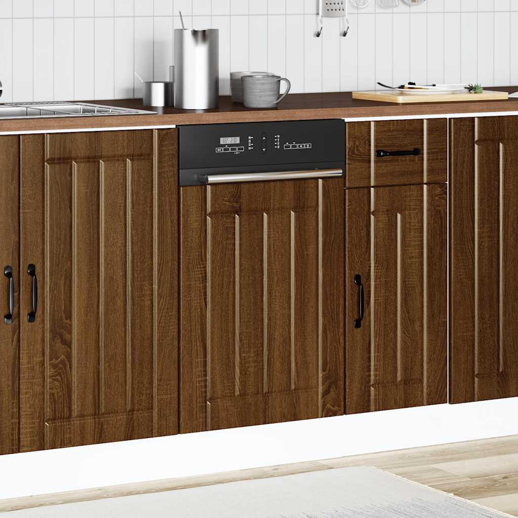 Ontzi garbigailuaren panela Lucca Wood Brown haritz