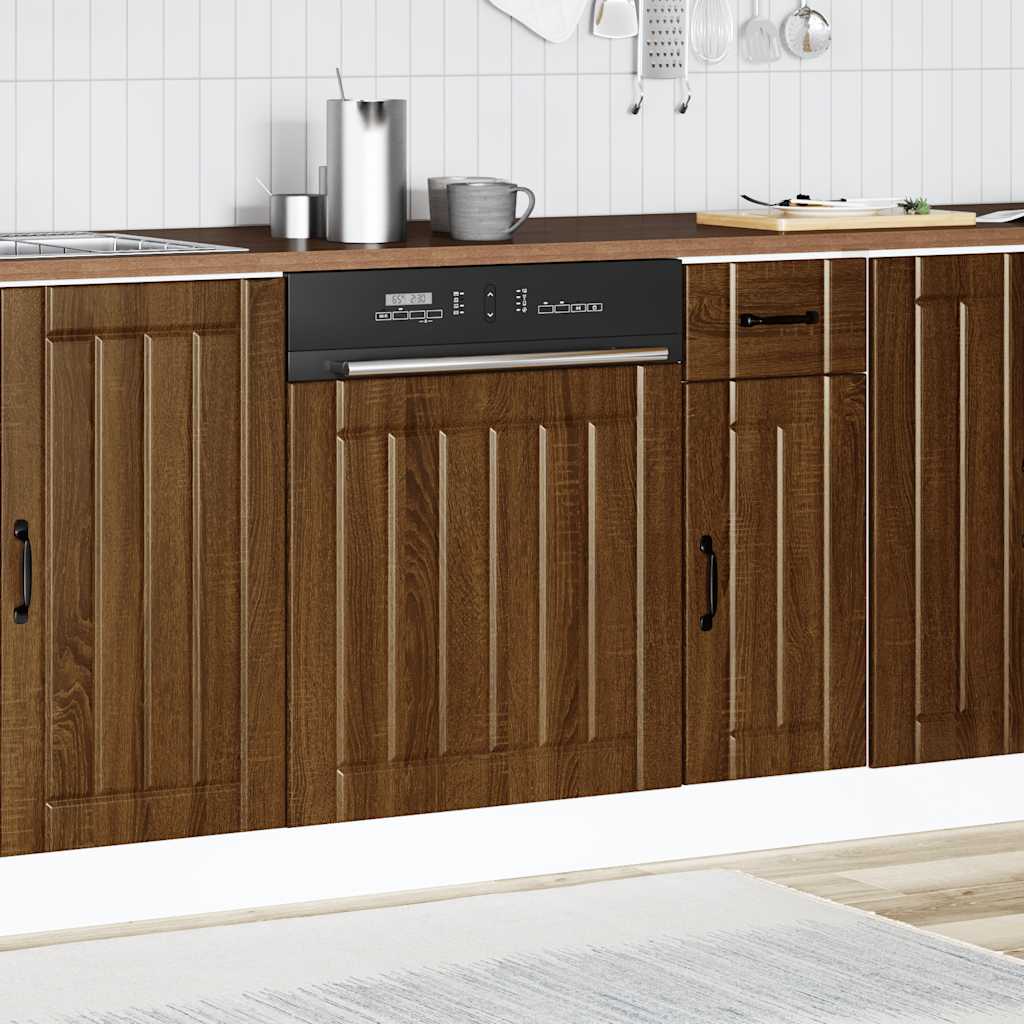 Ontzi garbigailuaren panela Lucca Wood Brown haritz