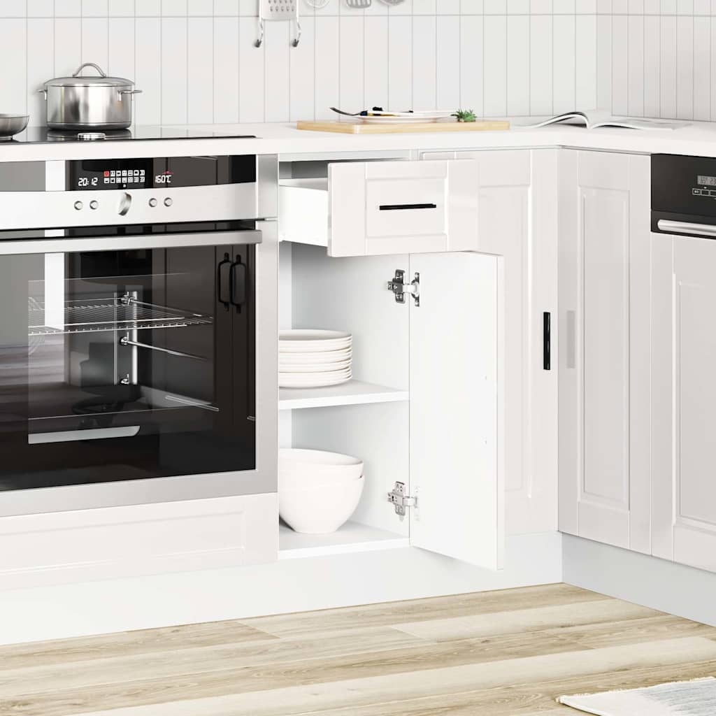 Mueble bajo de cocina Porto alto brillo blanco