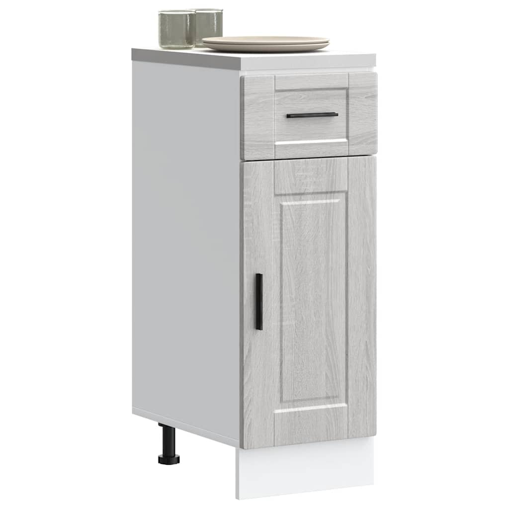 Vetonek Mueble bajo de cocina porto gris sonoma madera reconstituida