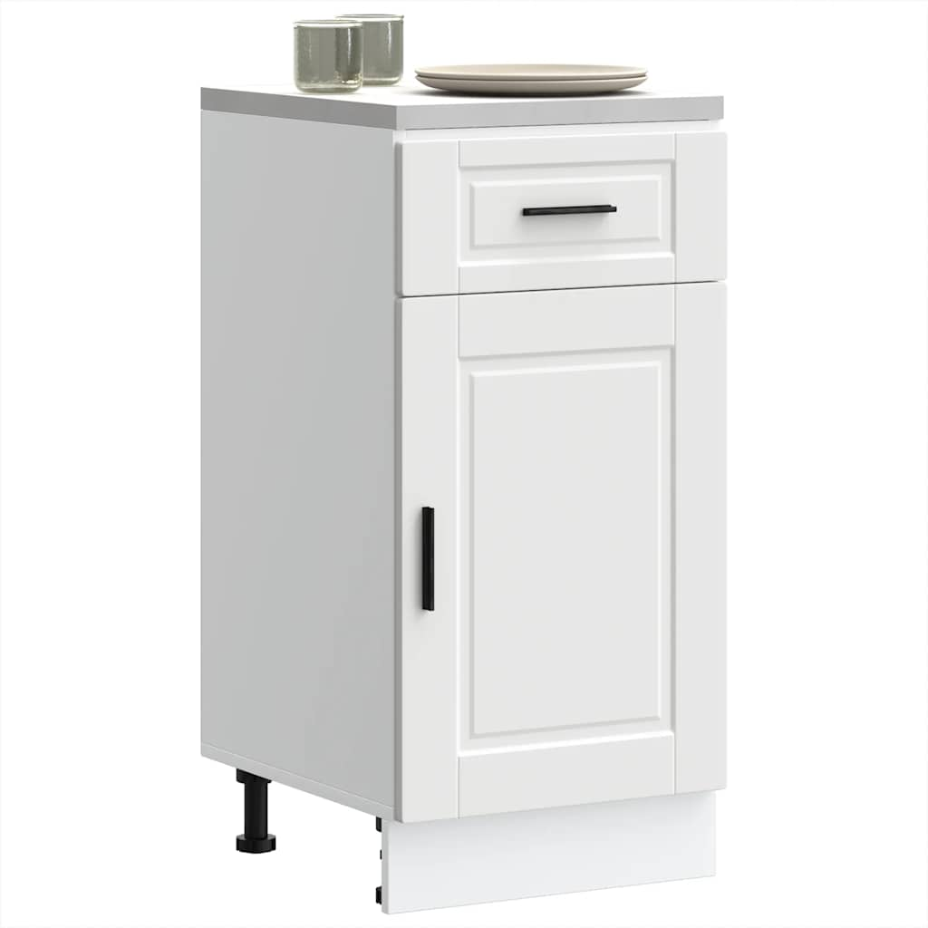 Vetonek Mueble bajo de cocina Porto madera contrachapada blanca