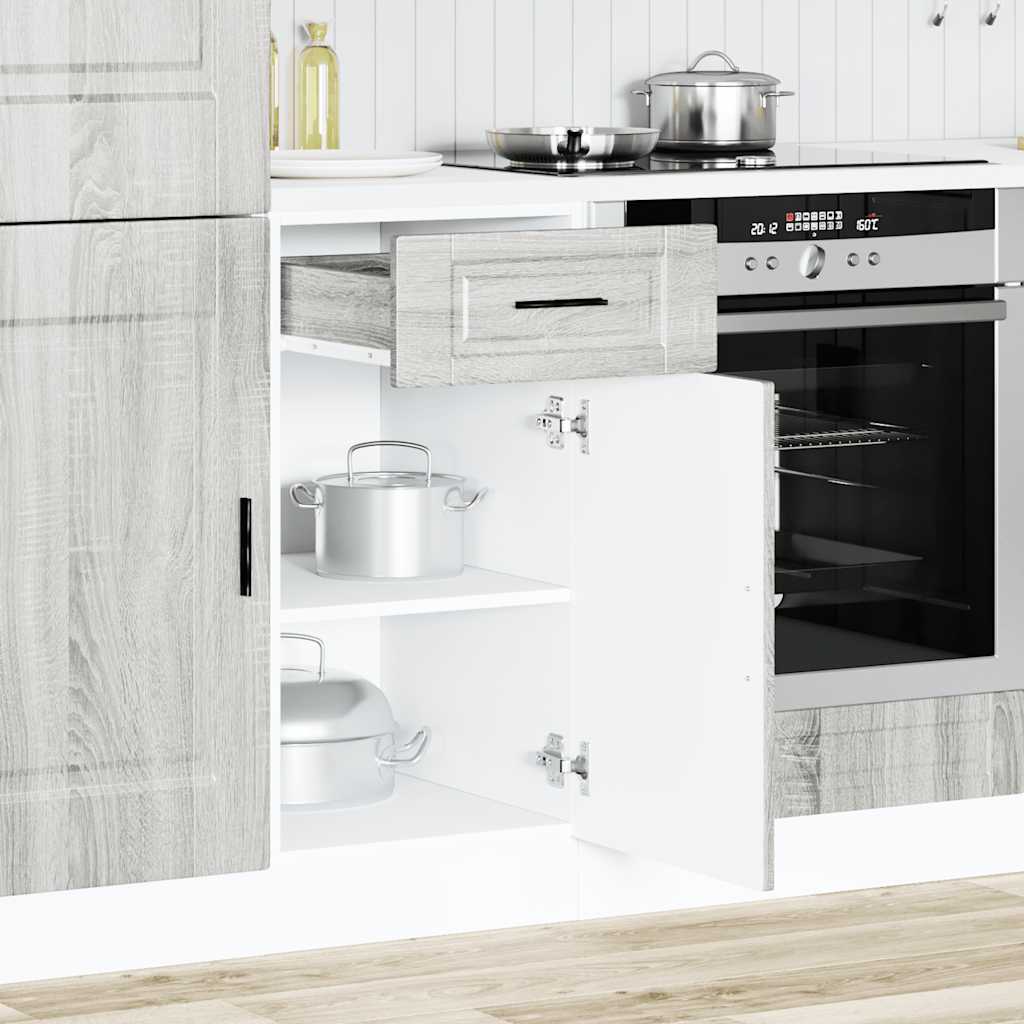 Mueble bajo de cocina porto gris Nexus madera reconstituida