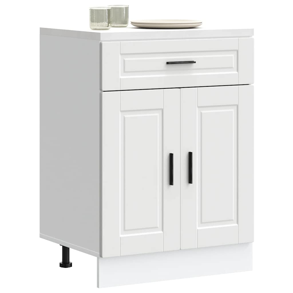 Vetonek Mueble bajo de cocina Porto madera contrachapada blanca