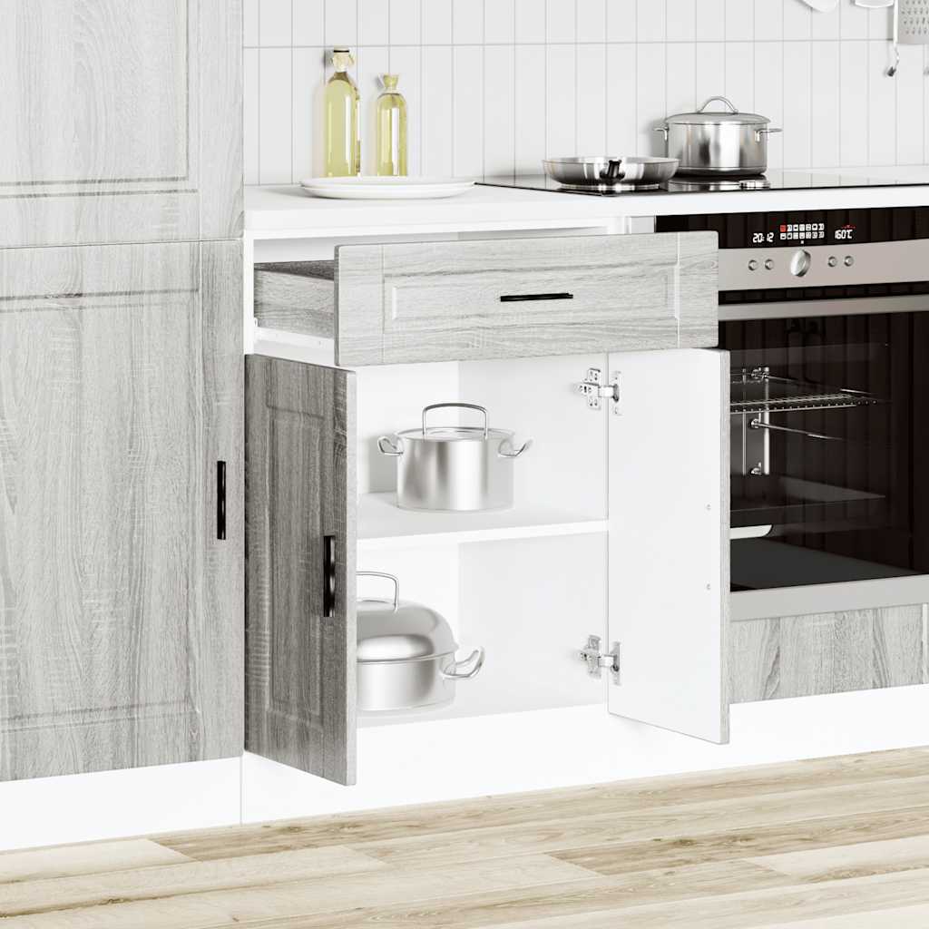 Mobilier de cuisine gris basse Nexus Wood reconstitué