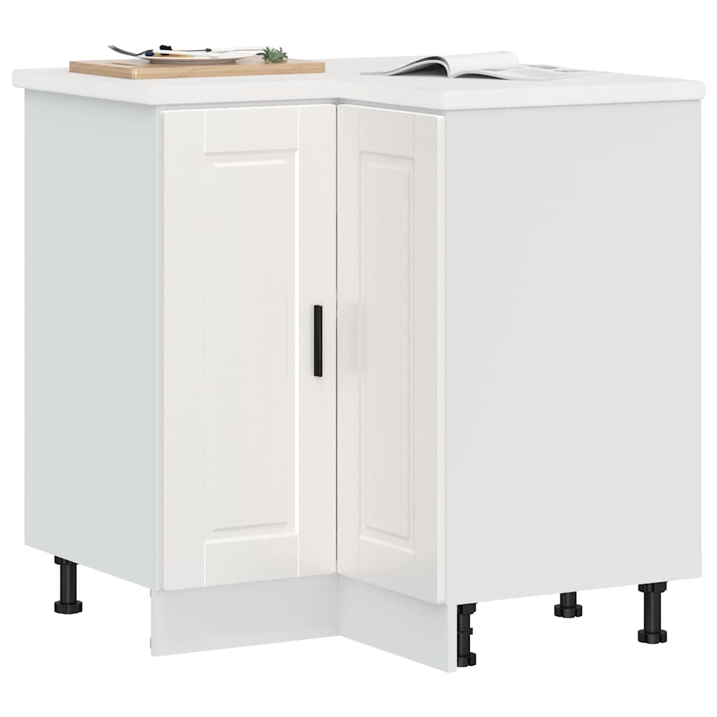 Vetonek Mueble bajo esquina de cocina porto alto brillo blanco