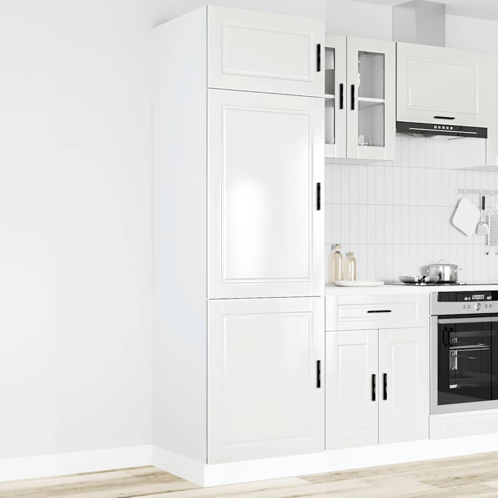 Vetonek Mueble de cocina Porto madera contrachapada blanco brillante