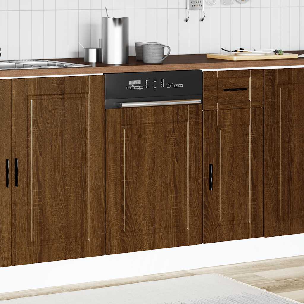 Ontzi garbigailurako panela Porto Wood Brown Oak