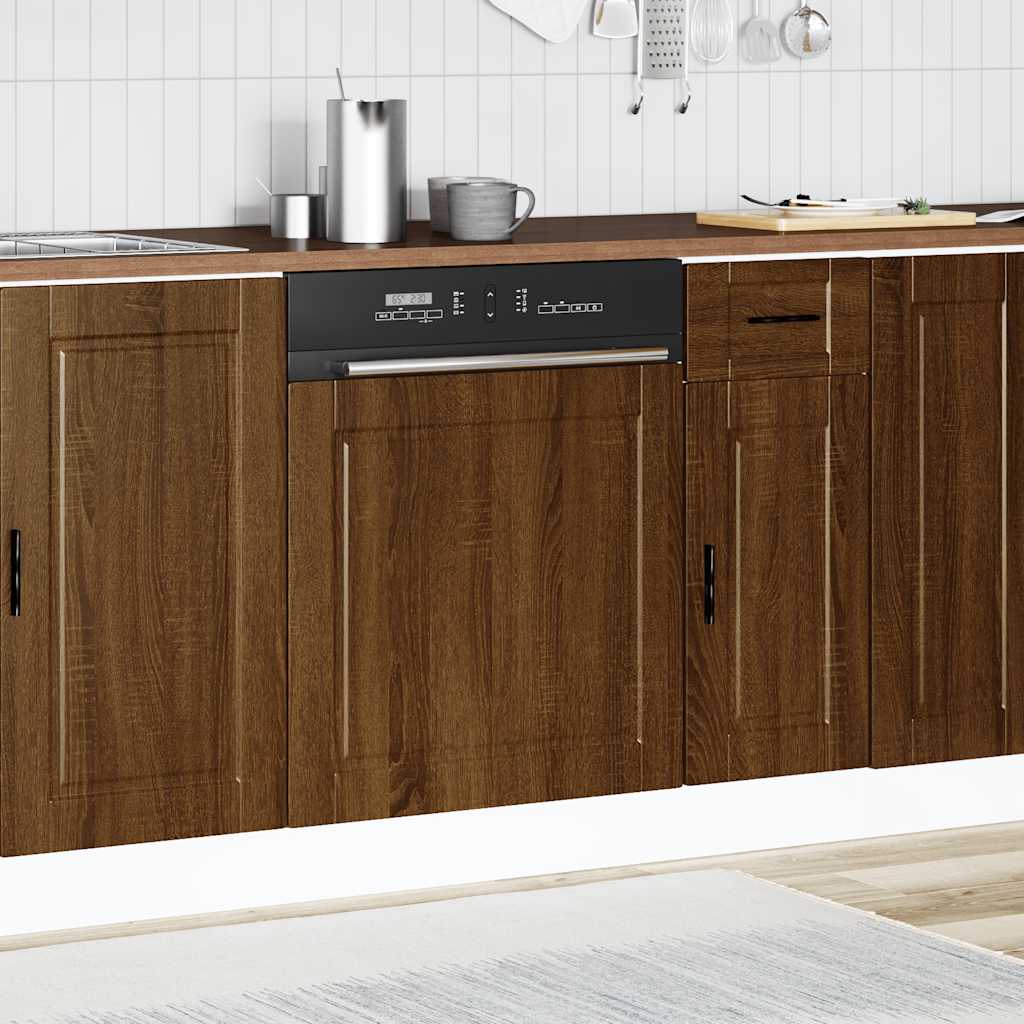 Ontzi garbigailurako panela Porto Wood Brown Oak