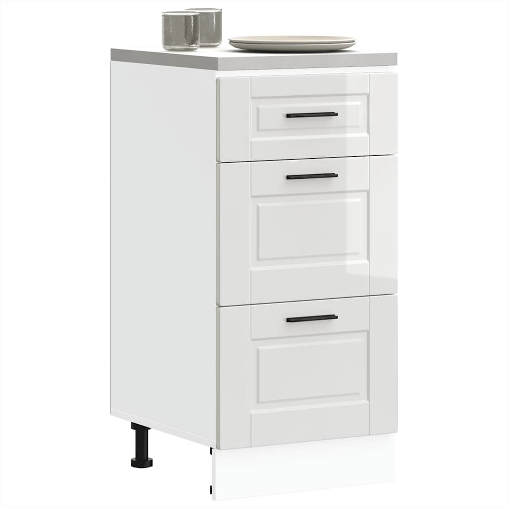 Vetonek Mueble bajo de cocina Porto alto brillo blanco