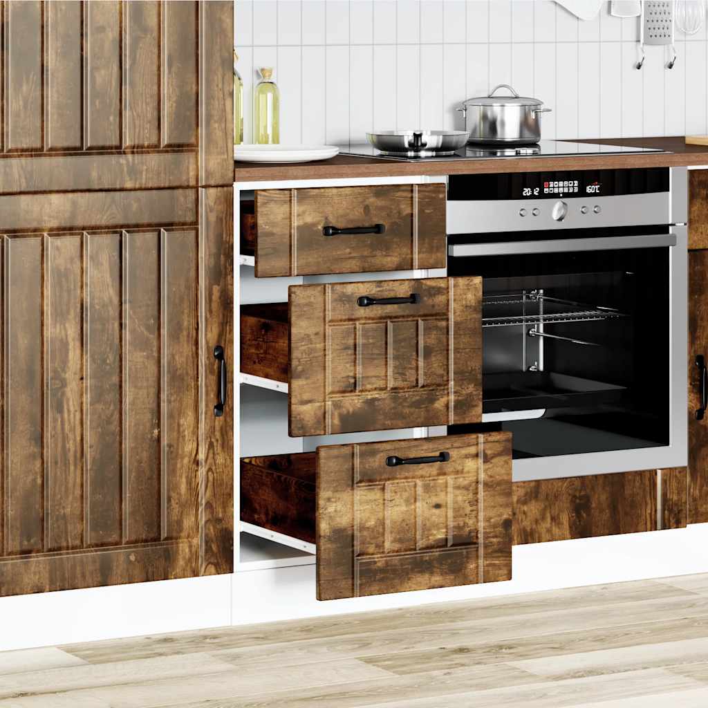 Low kitchen furniture Lucca Roble Smoked