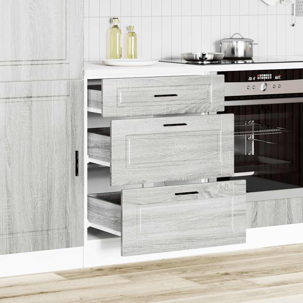 Mobilier de cuisine gris basse Nexus Wood reconstitué