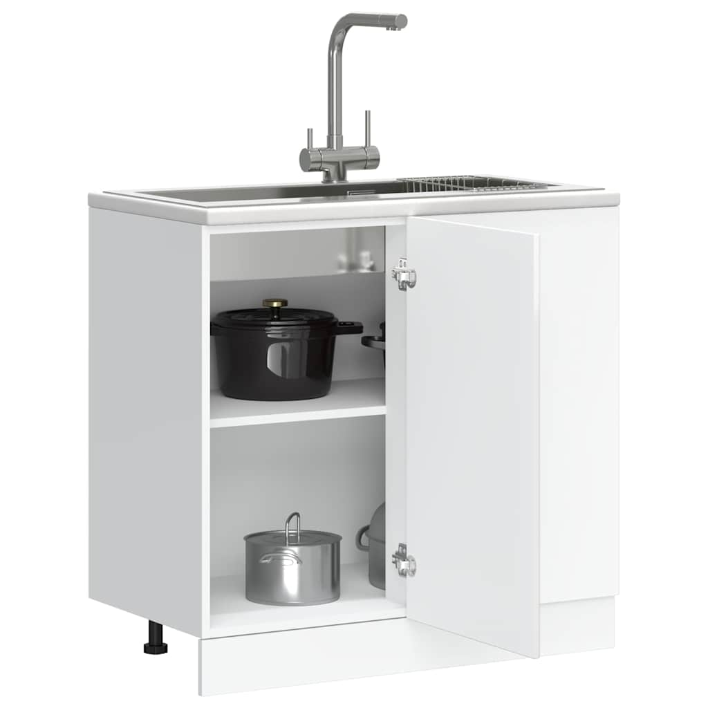 Vetonek Mueble bajo de cocina Porto alto brillo blanco