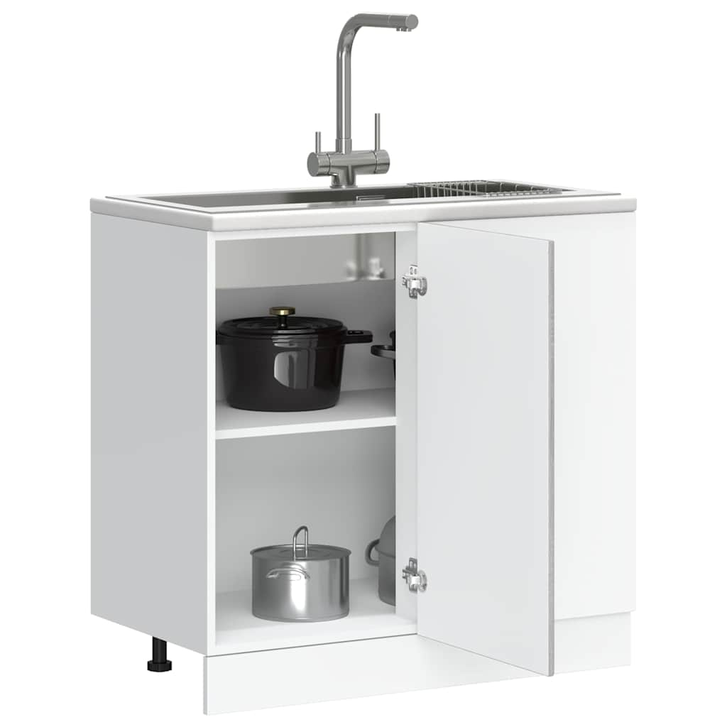 Vetonek Mueble bajo de cocina porto gris sonoma madera reconstituida