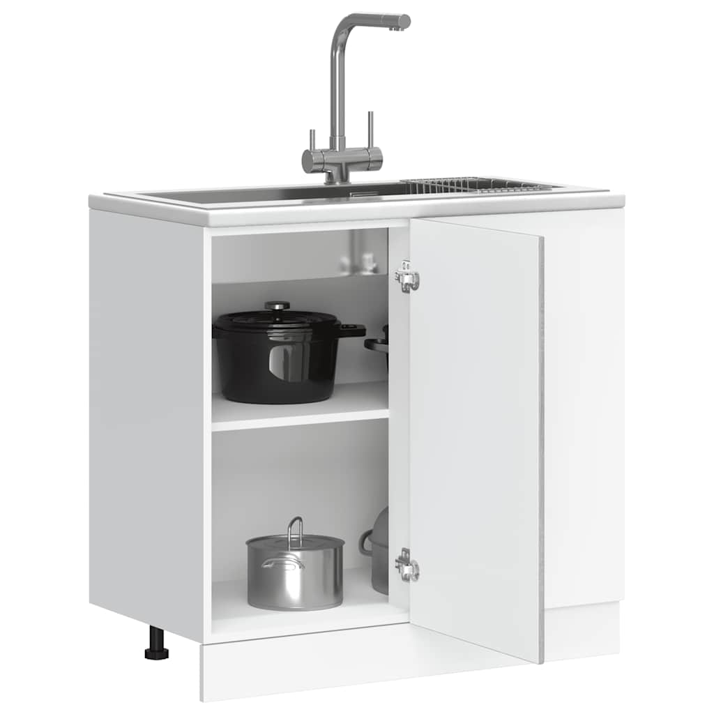 Vetonek Mueble bajo de cocina Kalmar gris sonoma madera de ingeniería