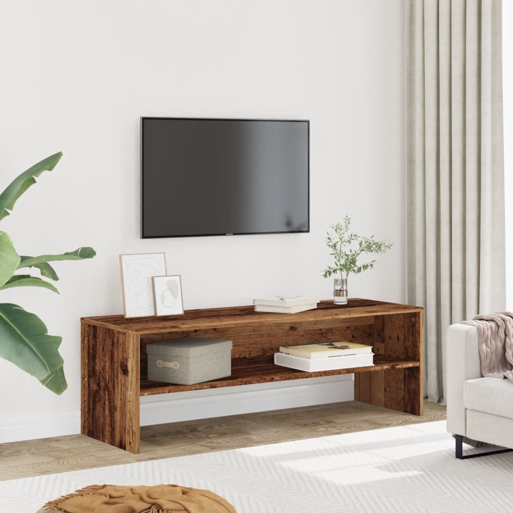 Vetonek Mueble de TV madera de ingeniería envejecida 120x40x40 cm