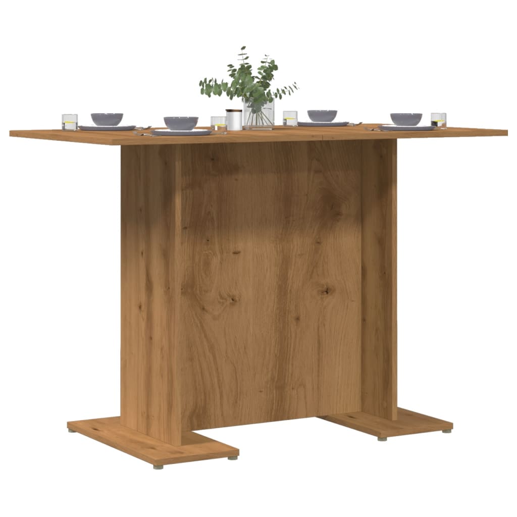 Vetonek Mesa de comedor madera ingeniería roble artisan 110x60x75 cm