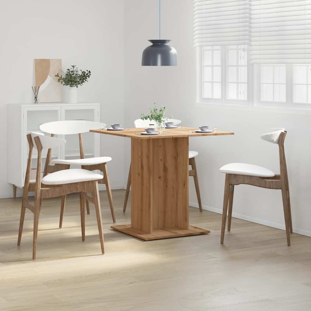 Dining table engineering wood oak artisan 80x80x75 cm