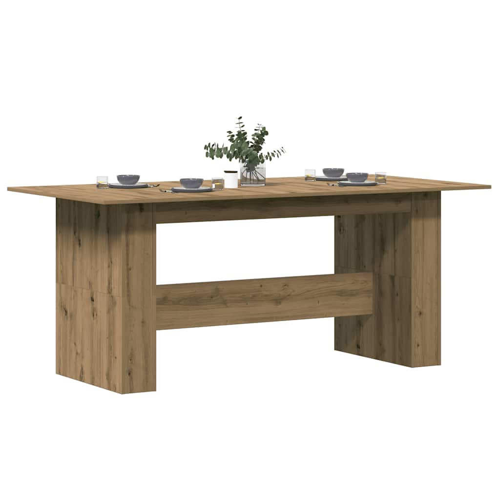 Vetonek Mesa de comedor madera ingeniería roble artisan 180x90x76 cm