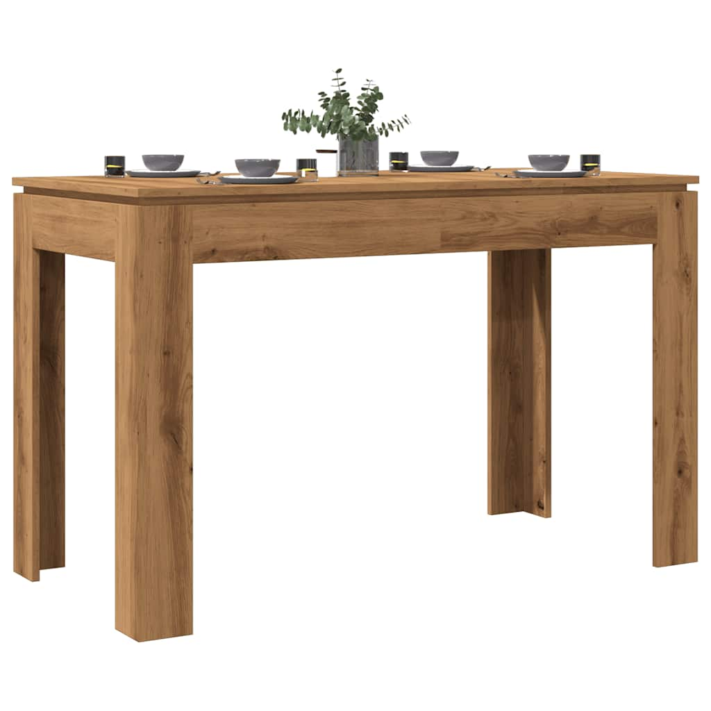 Vetonek Mesa de Comedor Roble Artesano 120x60x76cm madera reconstituida