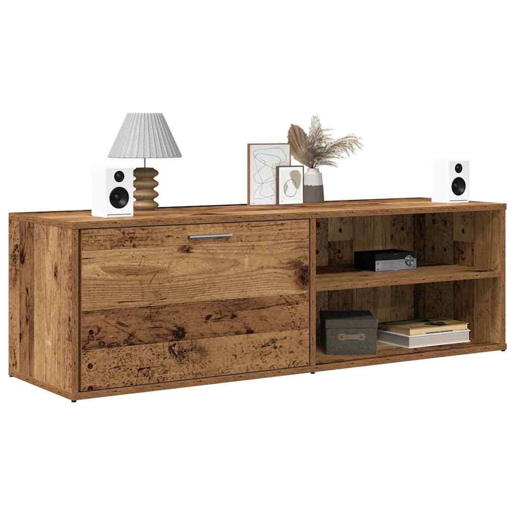 Vetonek Mueble de TV madera contrachapada envejecida 120x34x37 cm