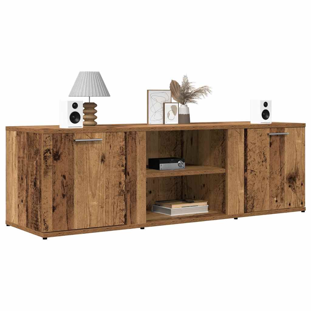 Vetonek Mueble de TV madera contrachapada envejecida 120x34x37 cm