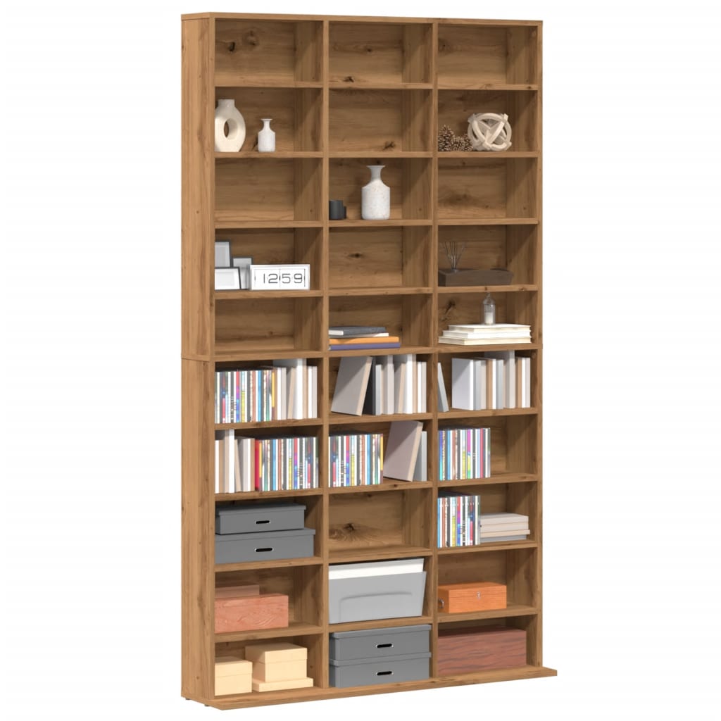 Vetonek Mueble de CD madera de ingeniería roble artisan 102x23x177,5 cm