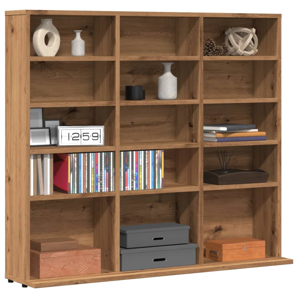 Vetonek Mueble de CD madera de ingeniería roble artisan 100x23x89,5 cm