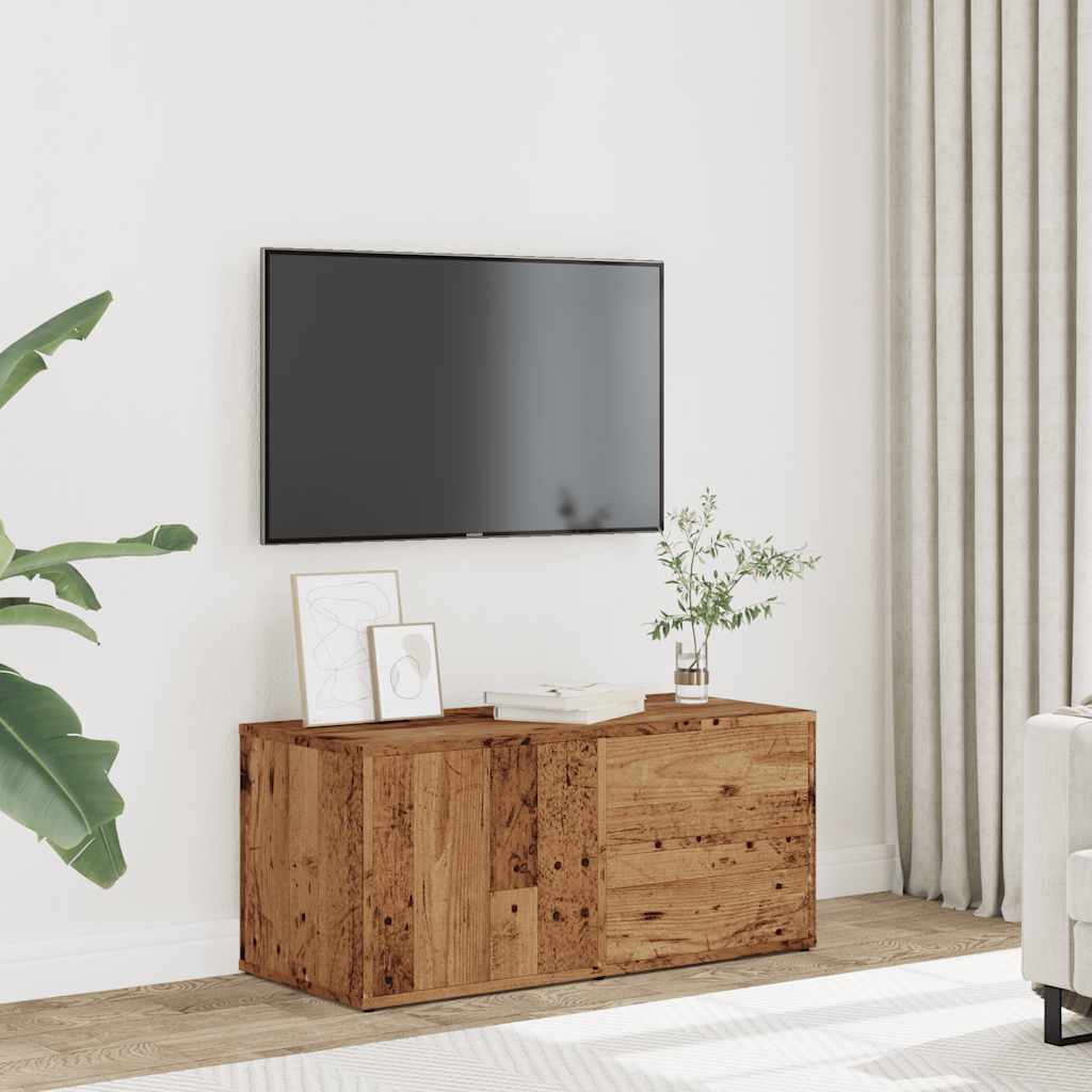 Mueble de TV madera sintetizada Nexus madera envejecida 80x34x35,5 cm