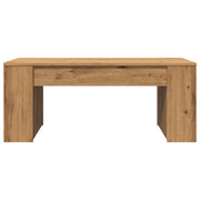 Mesa de centro madera ingeniería roble artesanal 102x55x42cm V5507 Vetonek