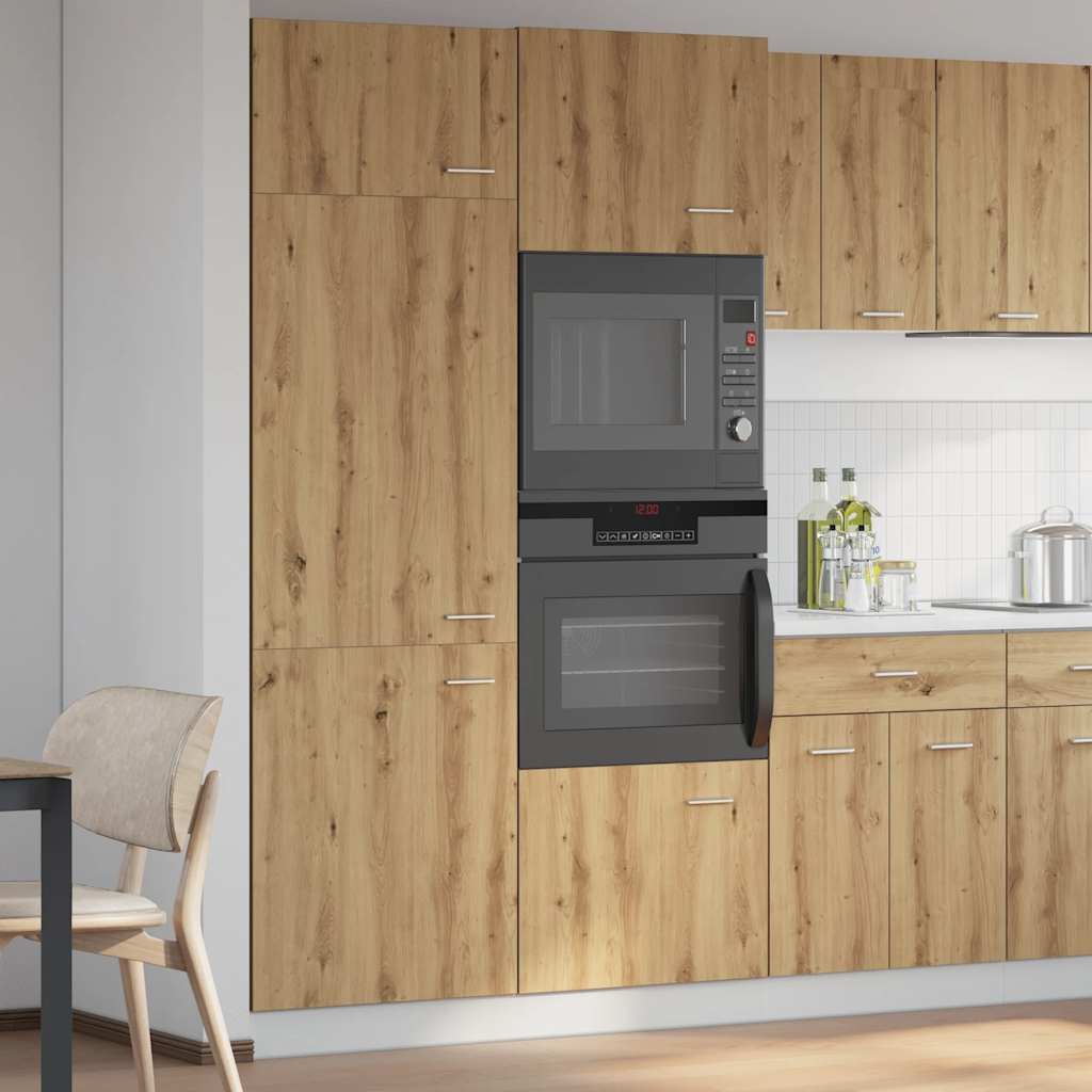 Refrigerator furniture synthesized wood Nexus oak artisan 60x57x207 cm