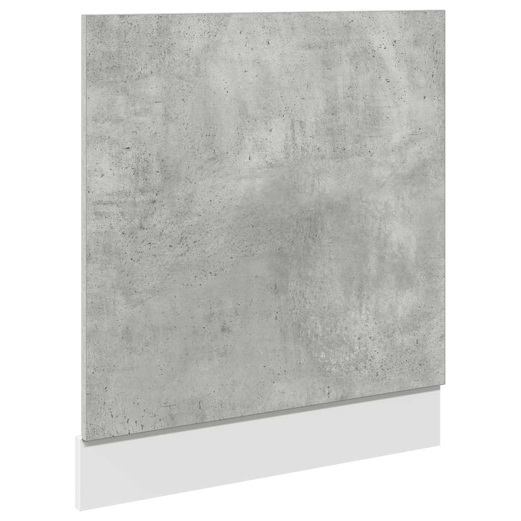 Panel para lavavajillas madera gris hormigón 60x1,5x67 cm - Vetonek