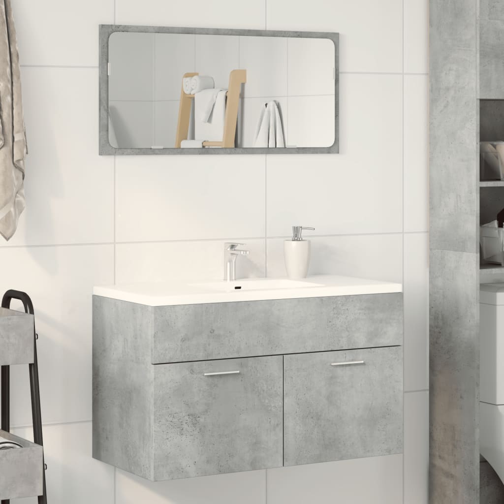 Mueble de lavabo madera sintetizada Nexus gris hormigón 90x38,5x46 cm