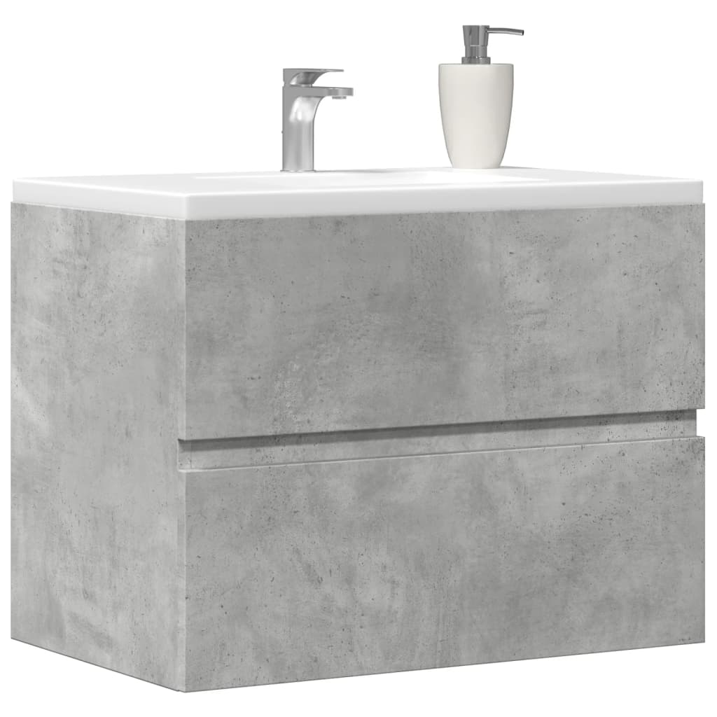 Vetonek Mueble de baño madera de ingeniería gris hormigón 60x38,5x45 cm