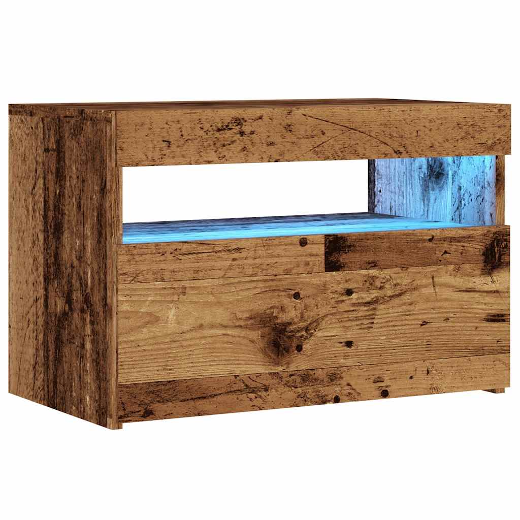 TV furniture LEDs Wooden Engineering Aging 60x35x40 cm