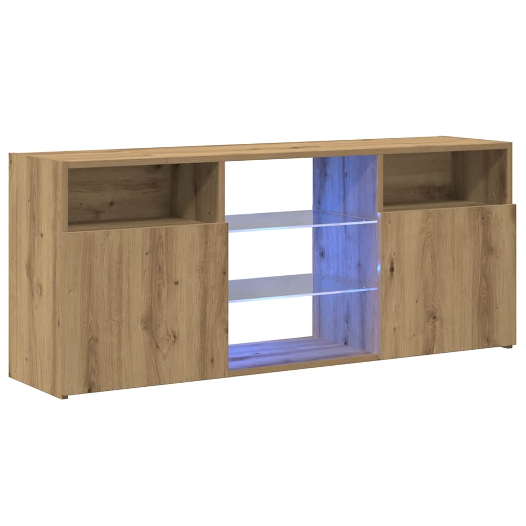 TV furniture LED LED Synthesized Wood Nexus Roble Artisan 120x30x50cm