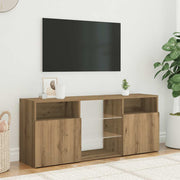 Mueble TV luces LED madera sintetizada Nexus roble artisan 120x30x50cm - Vetonek