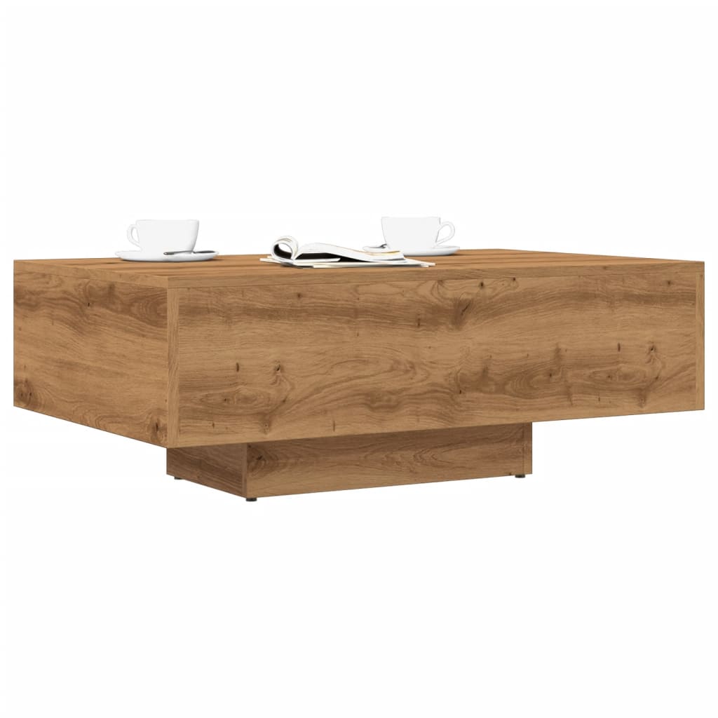 Vetonek Mesa de centro madera ingeniería roble artisan 85x55x31 cm