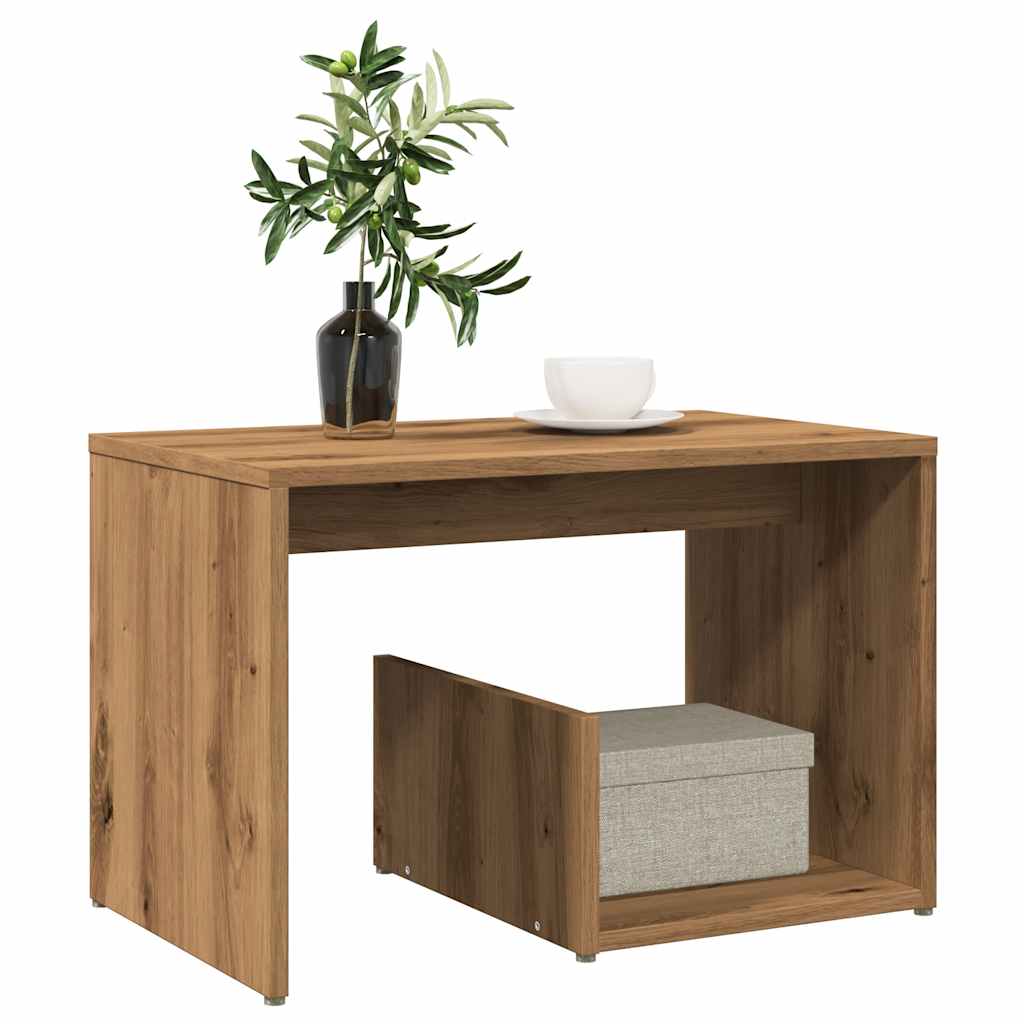 Vetonek Mesa auxiliar de madera de ingeniería roble artisan 59x36x38 cm