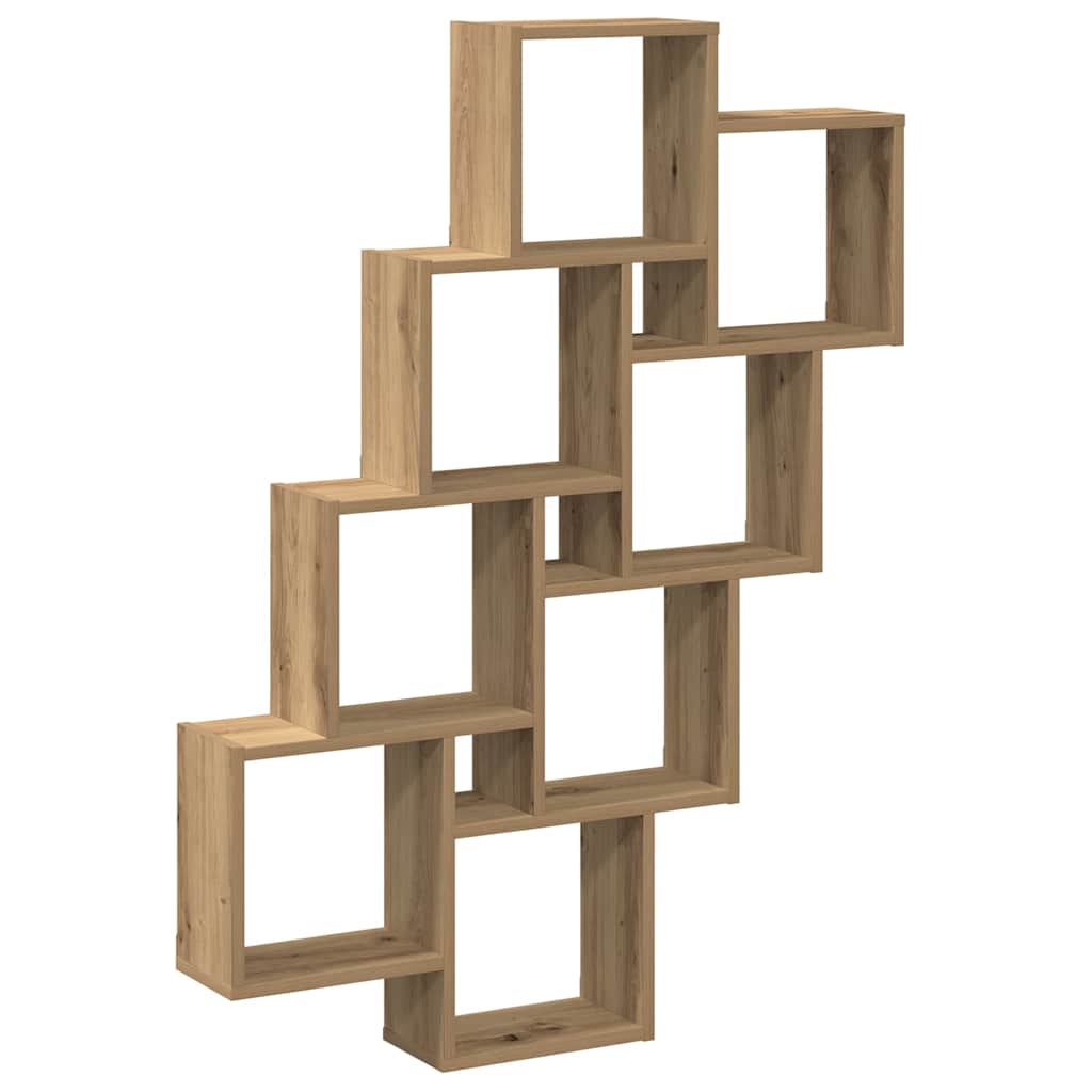 Vetonek Estante cubo de pared madera ingeniería roble 90x15x119,5 cm