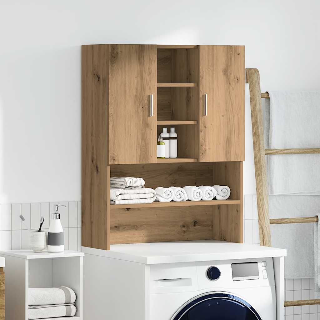 Artisan oak washing machine cabinet 70.5x25.5x90 cm v9918 - Vetonek