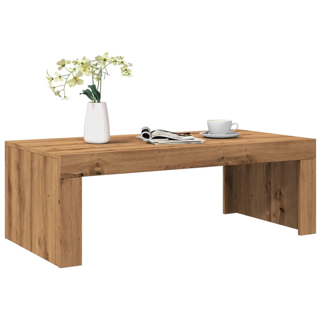 Vetonek Mesa de centro madera de ingeniería roble artisan 102x50x35 cm