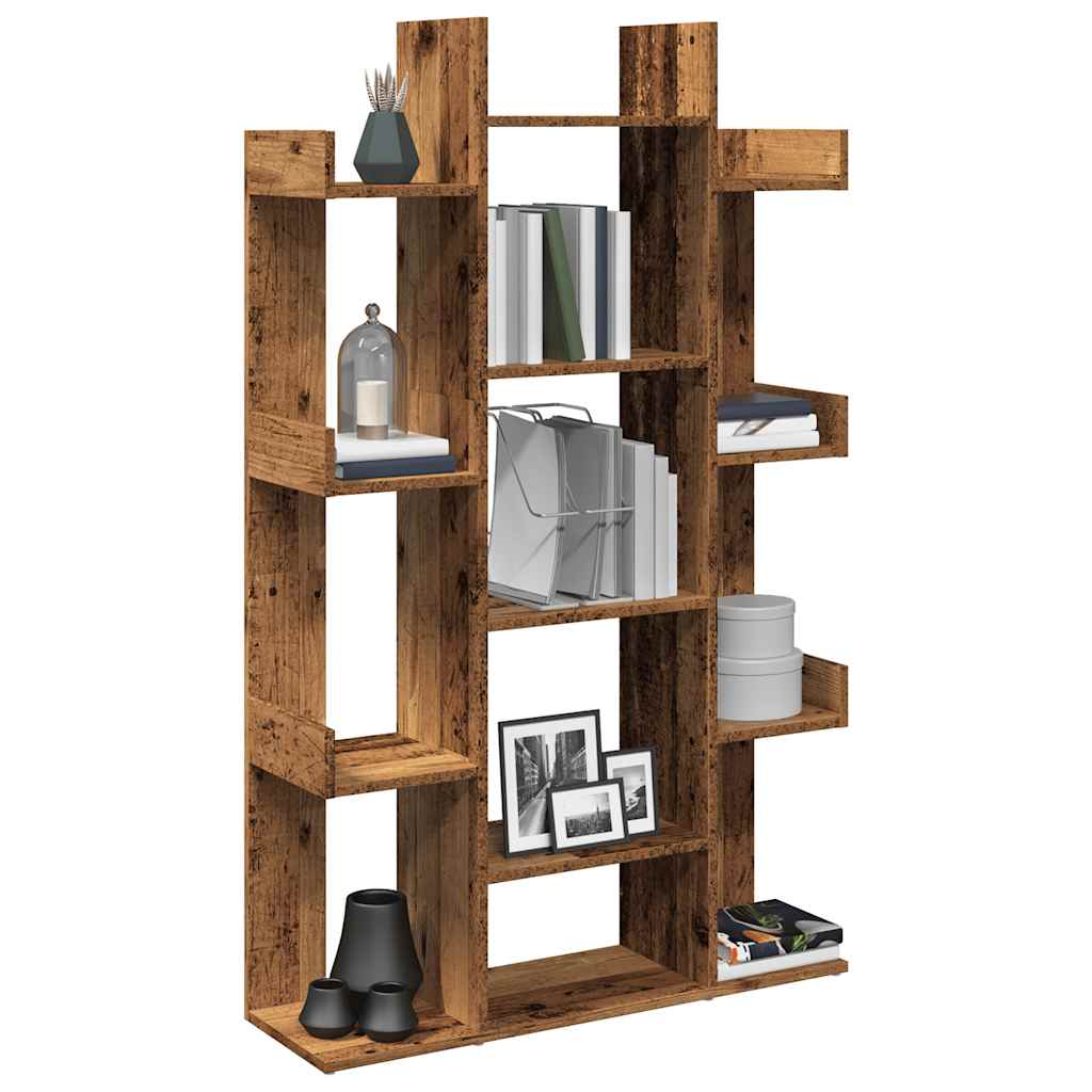 Vetonek Librería de madera contrachapada envejecida 86x25,5x140 cm