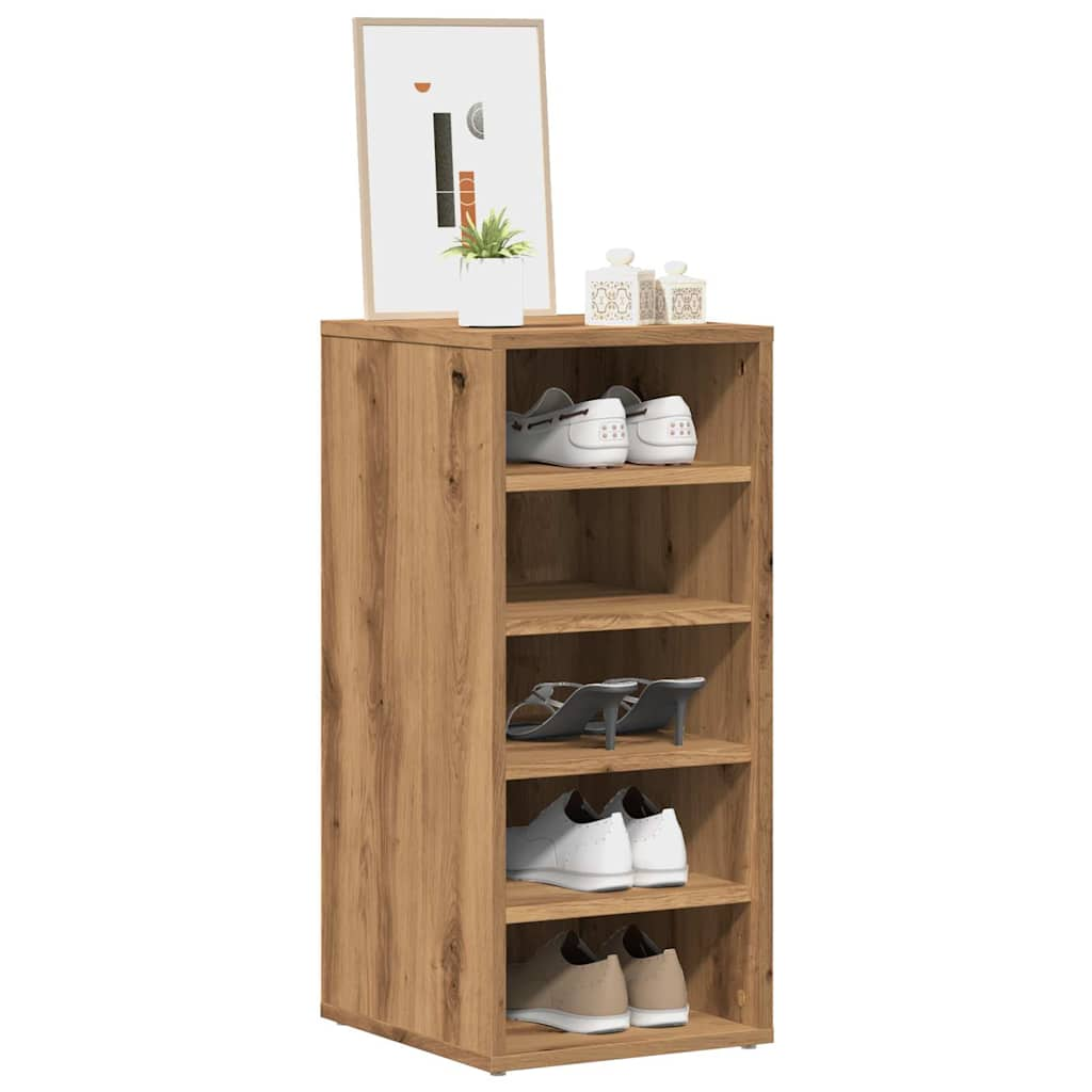 Vetonek Mueble zapatero madera de ingeniería roble artisan 32x35x70 cm