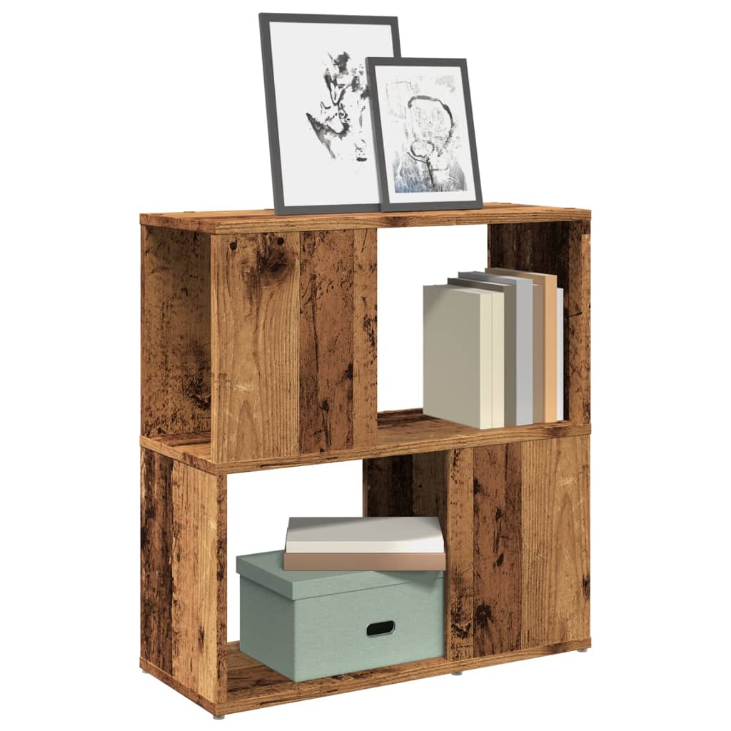 Vetonek Librería de madera de ingeniería madera envejecida 60x24x63 cm