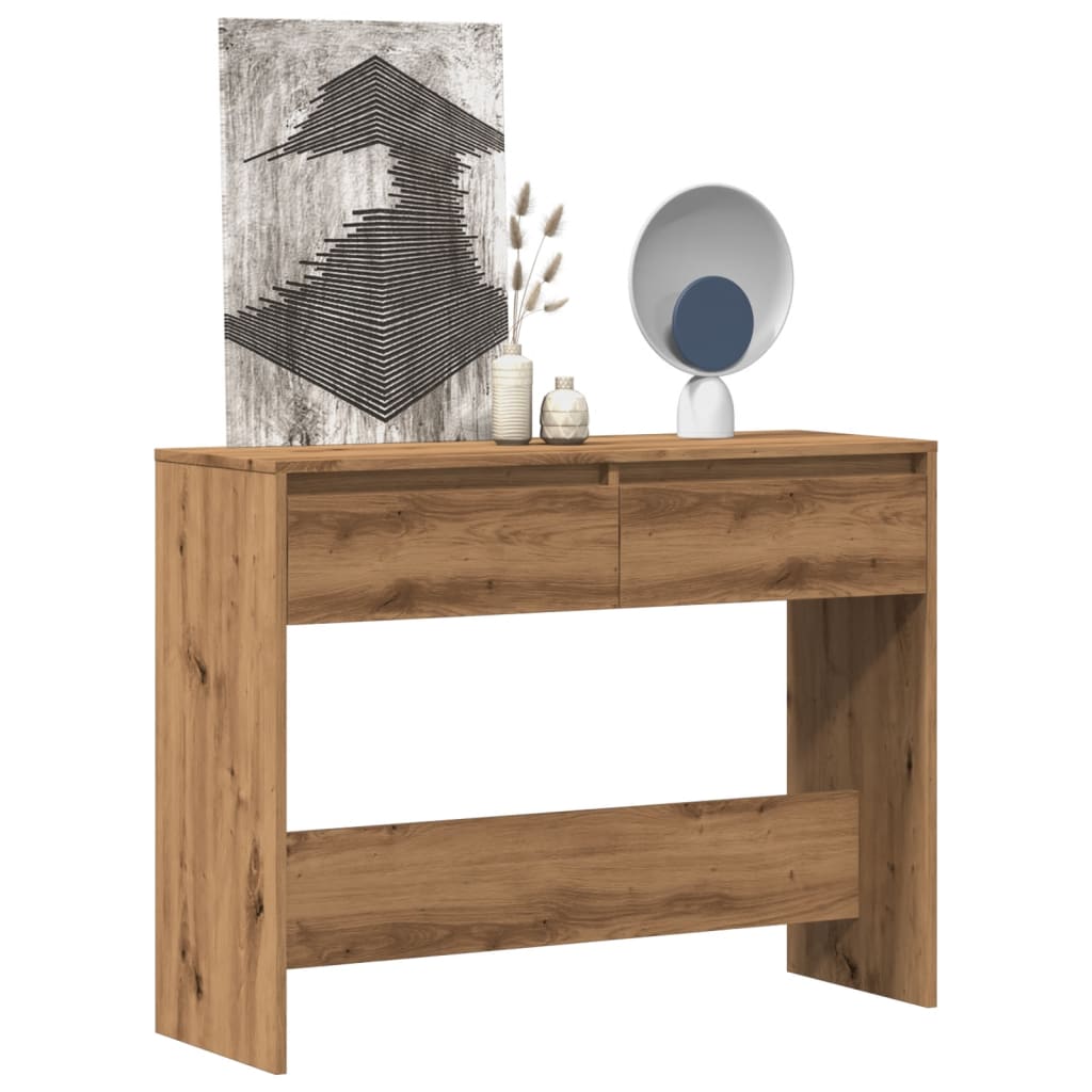 Vetonek Mesa consola madera ingeniería roble artesanal 100x35x76,5 cm